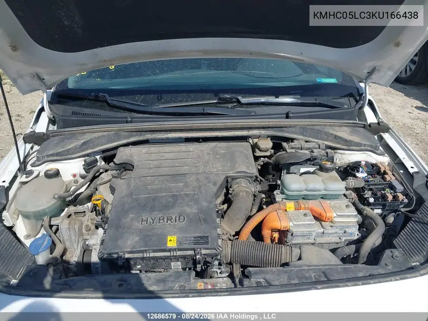 2019 HYUNDAI IONIQ VIN KMHC05LC3KU166438 — фото 10