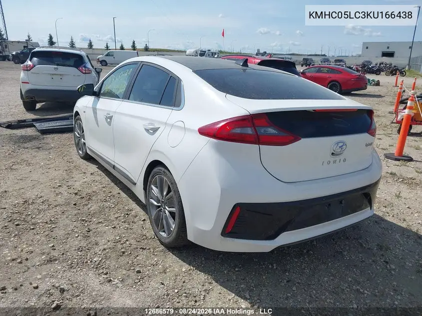 2019 HYUNDAI IONIQ VIN KMHC05LC3KU166438 — фото 3