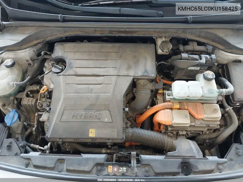 2019 HYUNDAI IONIQ VIN KMHC65LC0KU158425 — фото 10