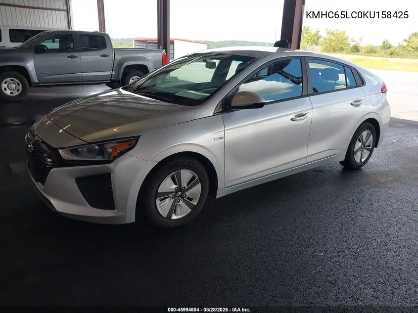 2019 HYUNDAI IONIQ VIN KMHC65LC0KU158425 — фото 2
