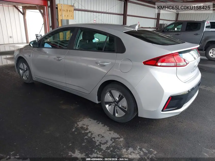 2019 HYUNDAI IONIQ VIN KMHC65LC0KU158425 — фото 3