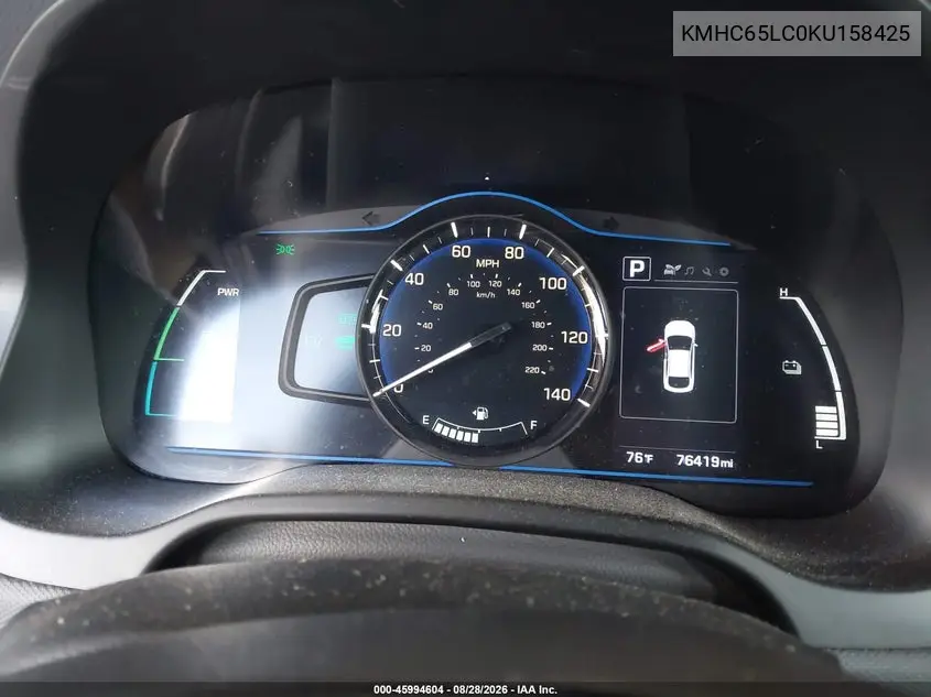 2019 HYUNDAI IONIQ VIN KMHC65LC0KU158425 — фото 7