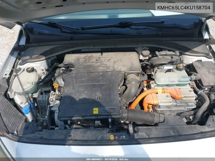 2019 HYUNDAI IONIQ VIN KMHC65LC4KU158704 — фото 10