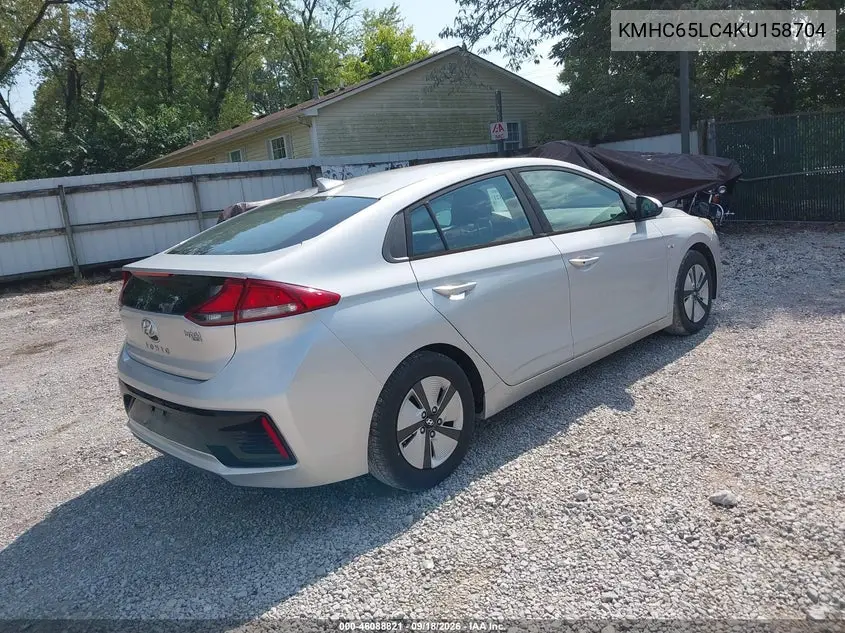 2019 HYUNDAI IONIQ VIN KMHC65LC4KU158704 — фото 4