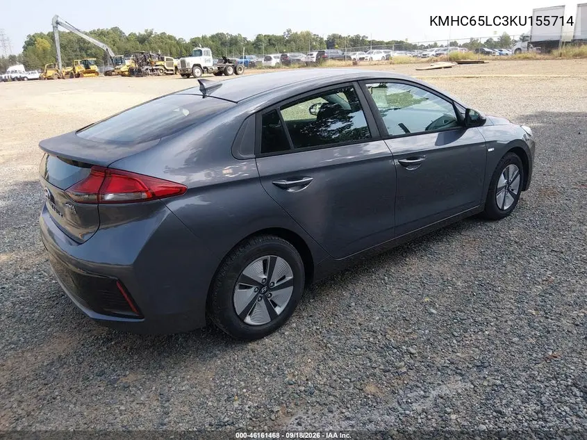 2019 HYUNDAI IONIQ VIN KMHC65LC3KU155714 — фото 4