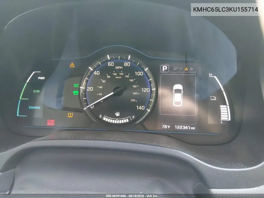2019 HYUNDAI IONIQ VIN KMHC65LC3KU155714 — фото 7