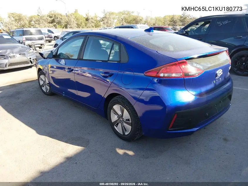 2019 HYUNDAI IONIQ VIN KMHC65LC1KU180773 — фото 3