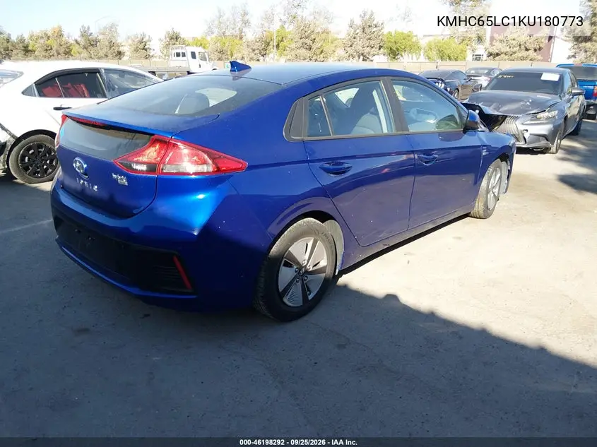 2019 HYUNDAI IONIQ VIN KMHC65LC1KU180773 — фото 4