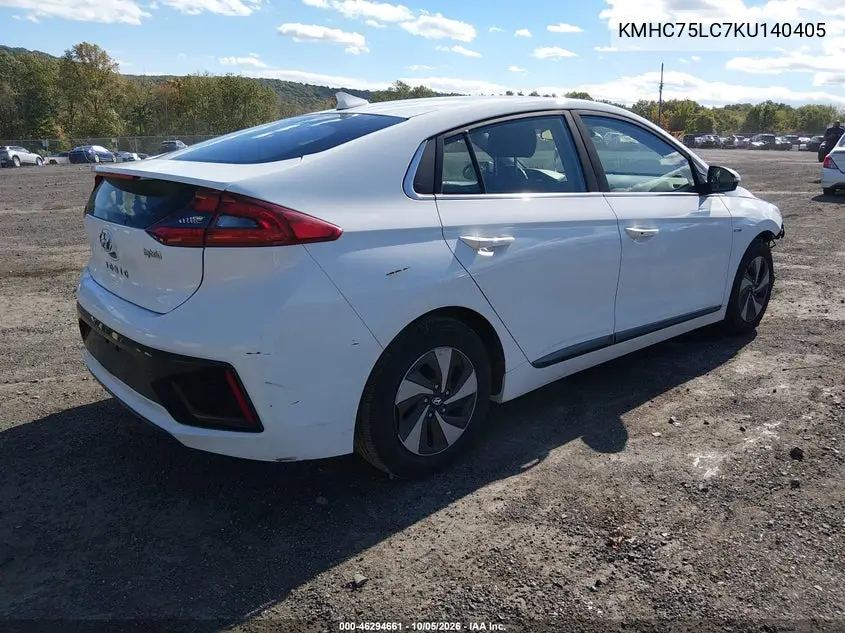 2019 HYUNDAI IONIQ VIN KMHC75LC7KU140405 — фото 4