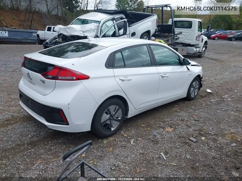 2019 HYUNDAI IONIQ VIN KMHC65LC0KU114375 — фото 4