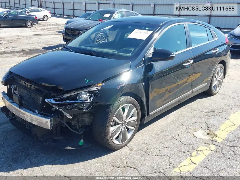 2019 HYUNDAI IONIQ VIN KMHC85LC3KU111688 — фото 2