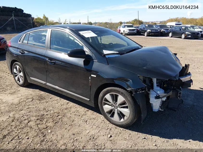 HYUNDAI IONIQ 2019, VIN KMHC65LD0KU164234