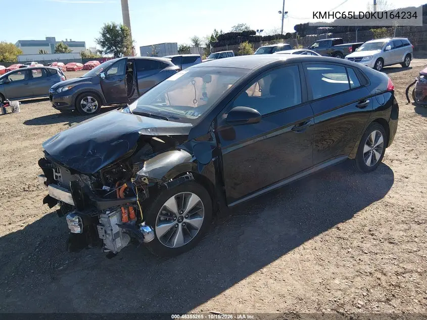 2019 HYUNDAI IONIQ VIN KMHC65LD0KU164234 — фото 2
