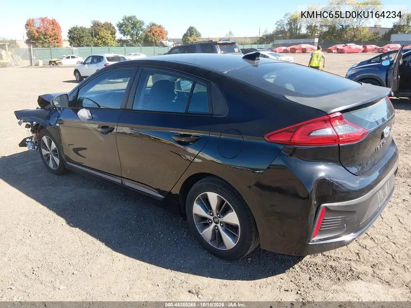 2019 HYUNDAI IONIQ VIN KMHC65LD0KU164234 — фото 3