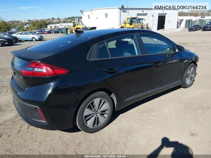 2019 HYUNDAI IONIQ VIN KMHC65LD0KU164234 — фото 4