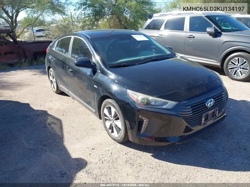HYUNDAI IONIQ 2019, VIN KMHC65LD2KU134197