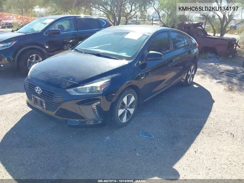 2019 HYUNDAI IONIQ VIN KMHC65LD2KU134197 — фото 2