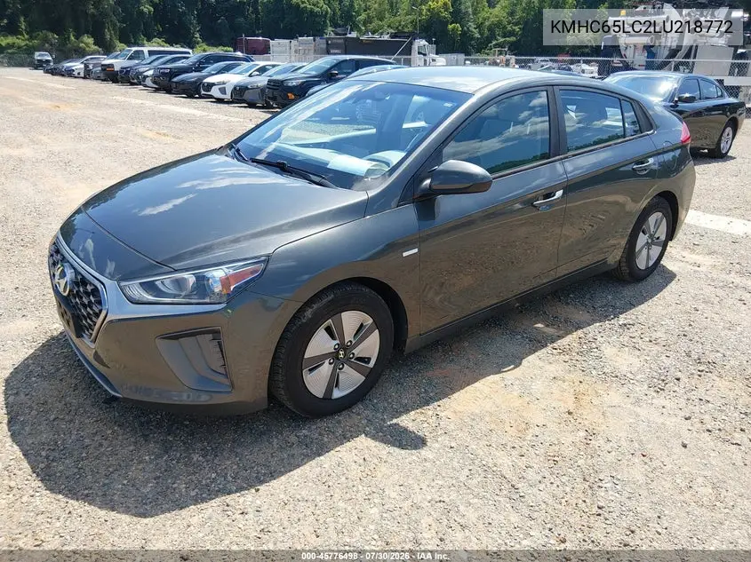 2020 HYUNDAI IONIQ VIN KMHC65LC2LU218772 — фото 2