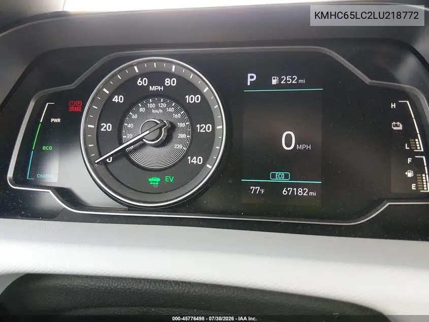 2020 HYUNDAI IONIQ VIN KMHC65LC2LU218772 — фото 7