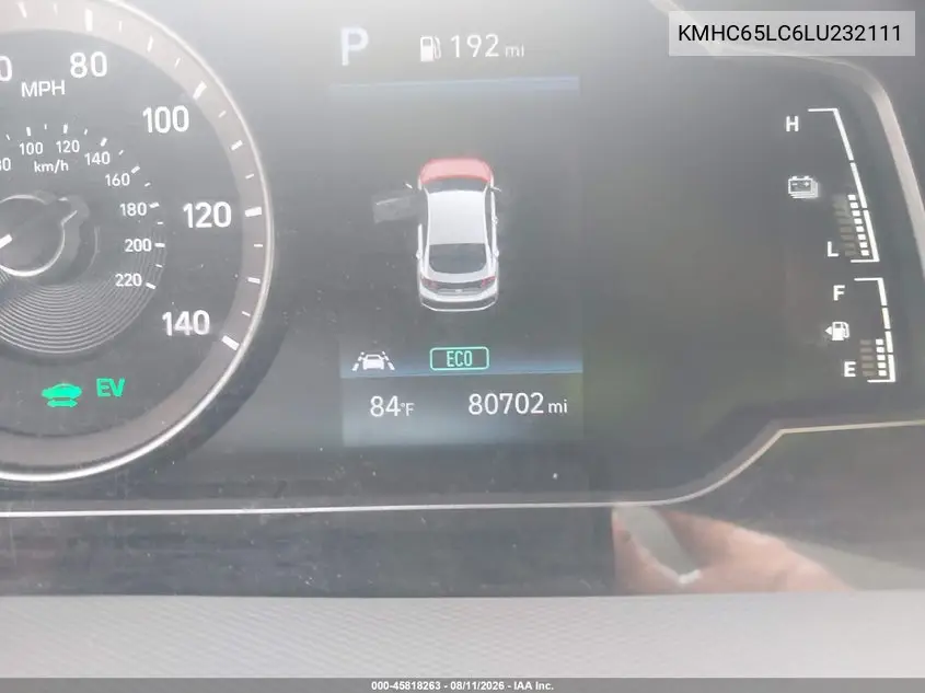 2020 HYUNDAI IONIQ VIN KMHC65LC6LU232111 — фото 20