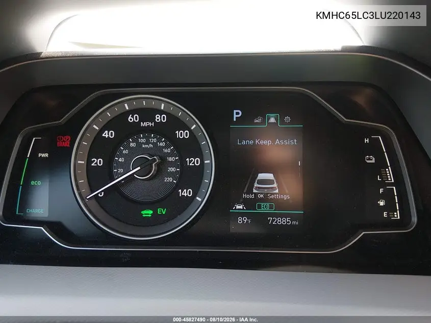2020 HYUNDAI IONIQ VIN KMHC65LC3LU220143 — фото 7