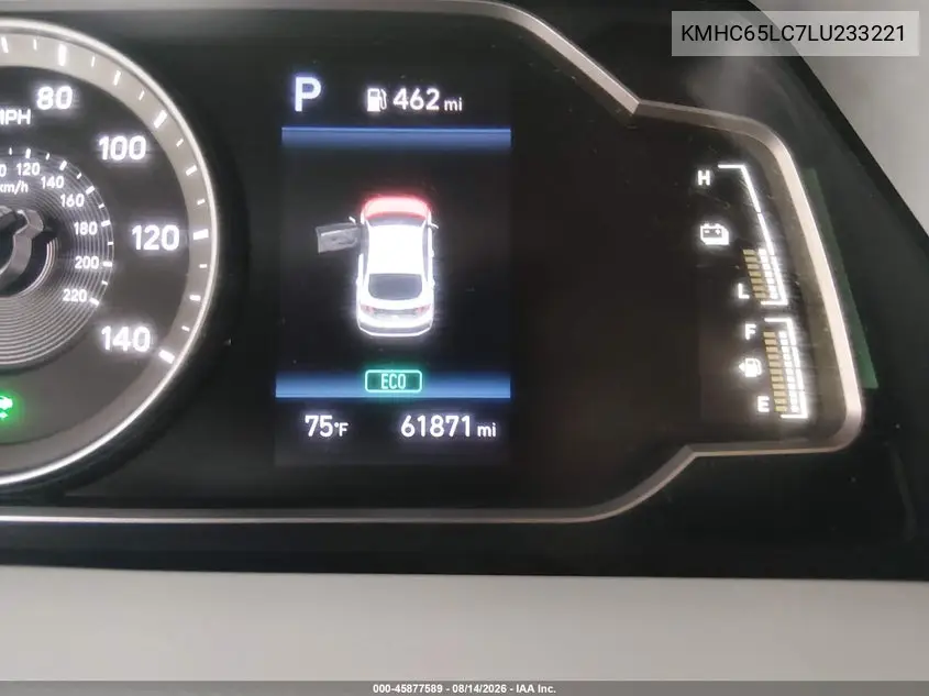 2020 HYUNDAI IONIQ VIN KMHC65LC7LU233221 — фото 16