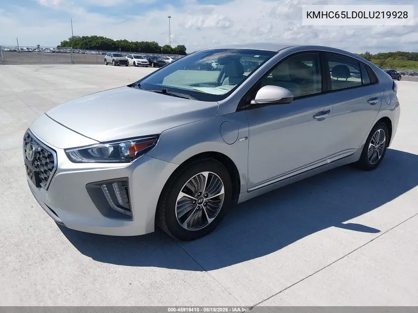2020 HYUNDAI IONIQ VIN KMHC65LD0LU219928 — фото 2