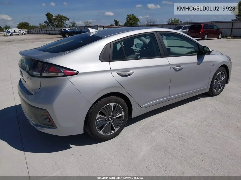 2020 HYUNDAI IONIQ VIN KMHC65LD0LU219928 — фото 4