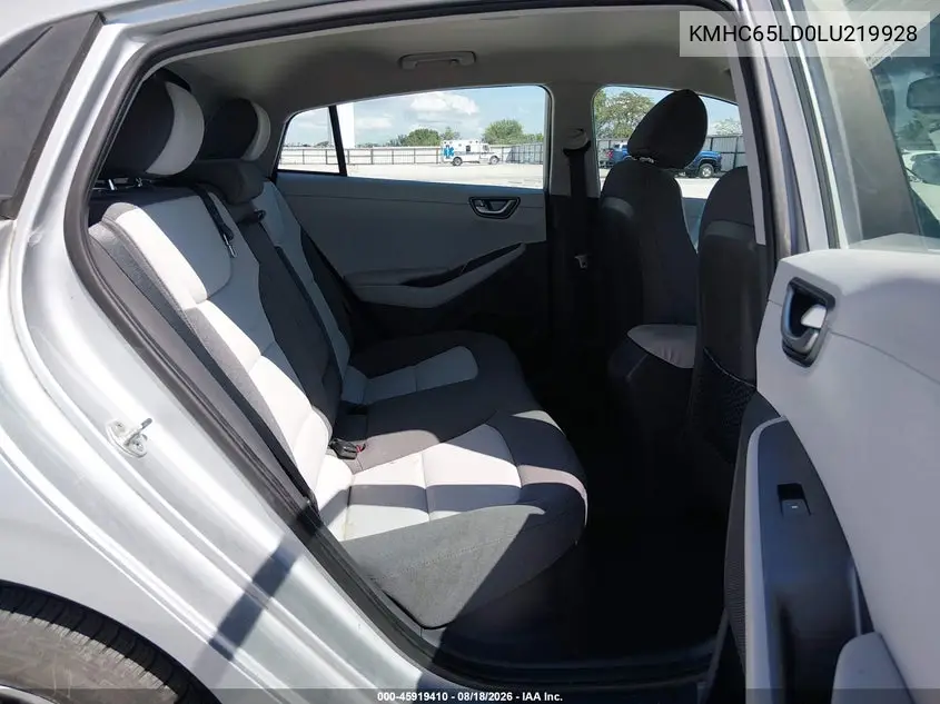 2020 HYUNDAI IONIQ VIN KMHC65LD0LU219928 — фото 8