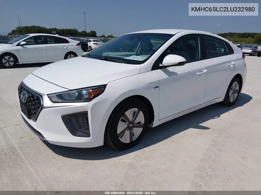 2020 HYUNDAI IONIQ VIN KMHC65LC2LU232980 — фото 2