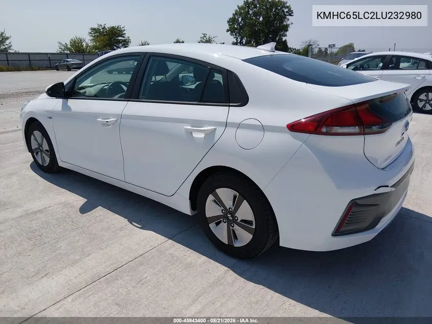 2020 HYUNDAI IONIQ VIN KMHC65LC2LU232980 — фото 3