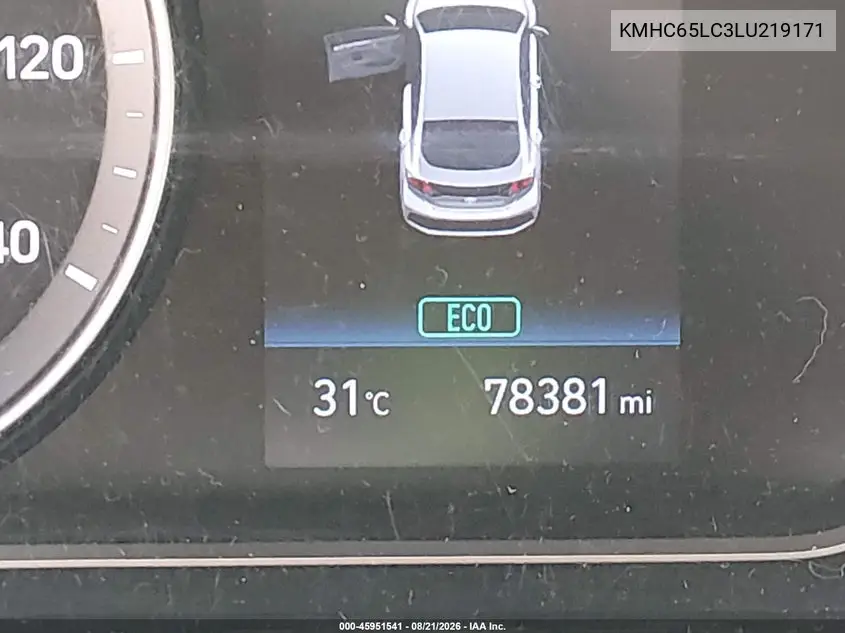 2020 HYUNDAI IONIQ VIN KMHC65LC3LU219171 — фото 15