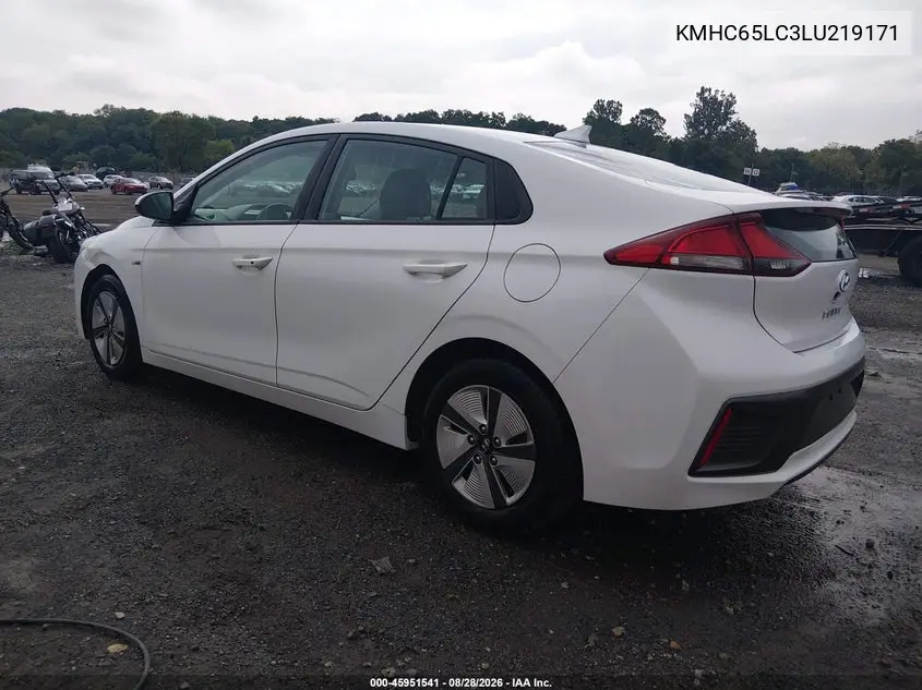 2020 HYUNDAI IONIQ VIN KMHC65LC3LU219171 — фото 3