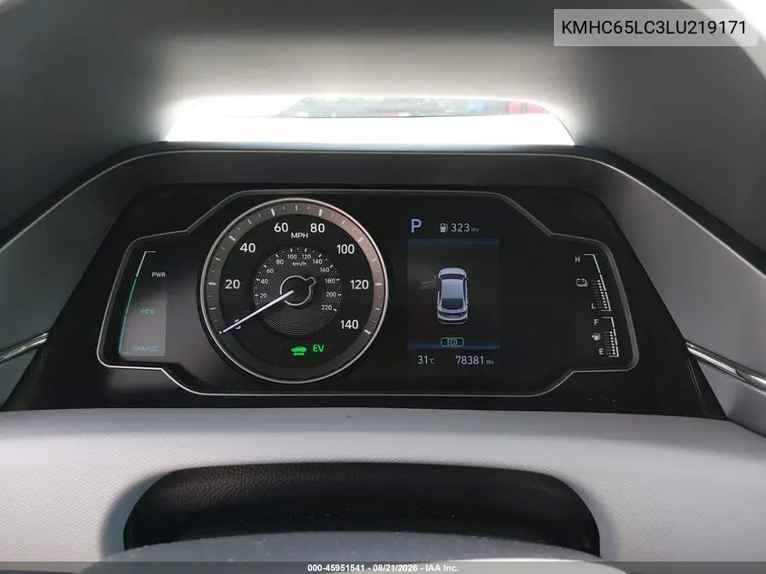 2020 HYUNDAI IONIQ VIN KMHC65LC3LU219171 — фото 7