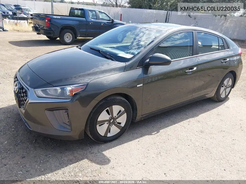 2020 HYUNDAI IONIQ VIN KMHC65LC0LU220035 — фото 2