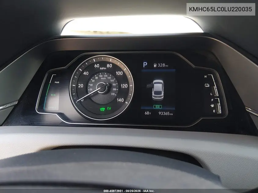 2020 HYUNDAI IONIQ VIN KMHC65LC0LU220035 — фото 7