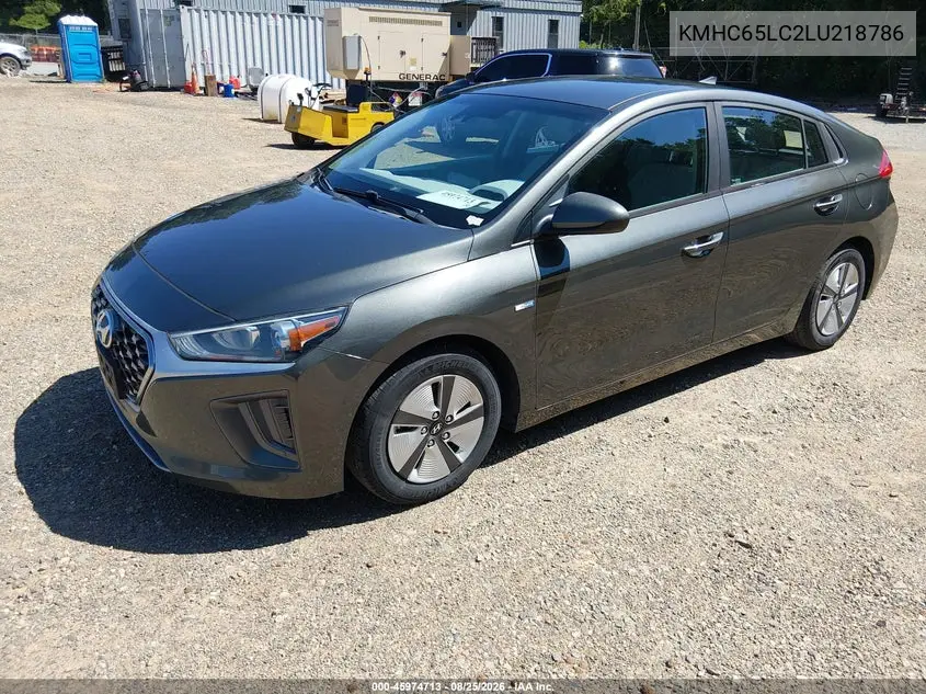 2020 HYUNDAI IONIQ VIN KMHC65LC2LU218786 — фото 2