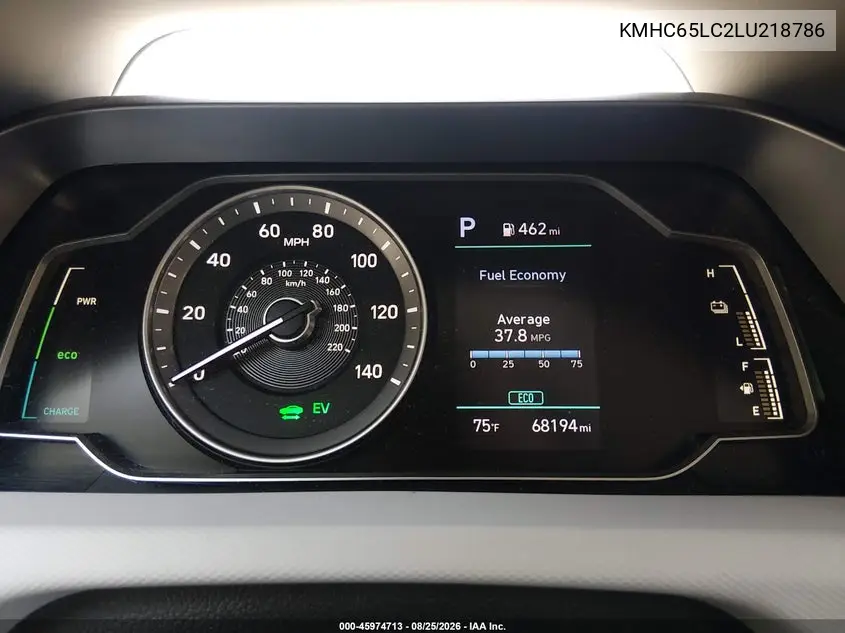 2020 HYUNDAI IONIQ VIN KMHC65LC2LU218786 — фото 7