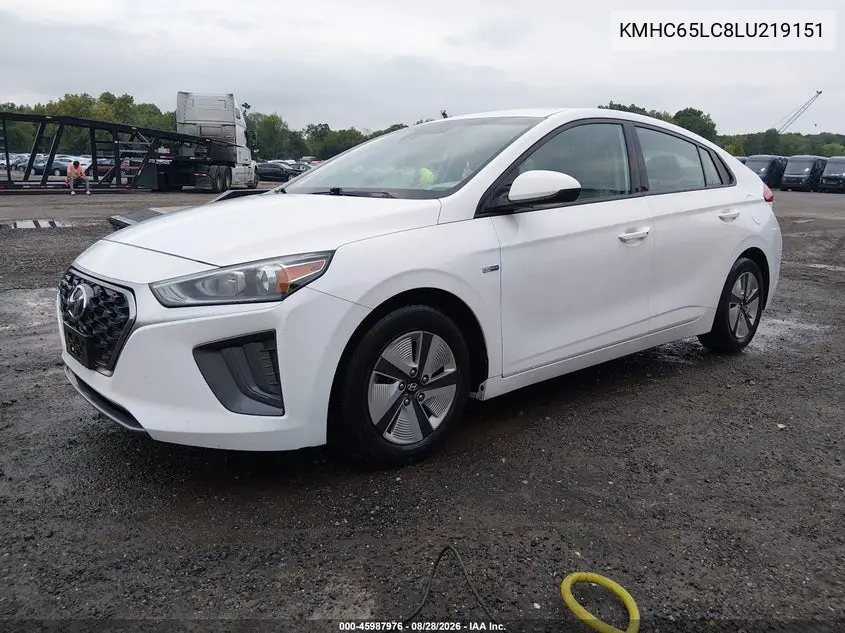 2020 HYUNDAI IONIQ VIN KMHC65LC8LU219151 — фото 2