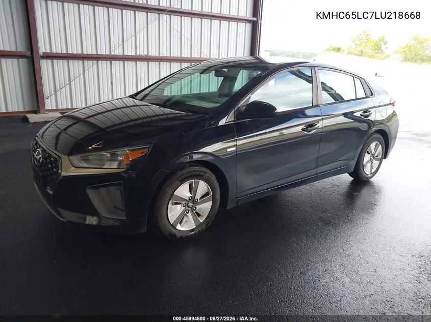 2020 HYUNDAI IONIQ VIN KMHC65LC7LU218668 — фото 2