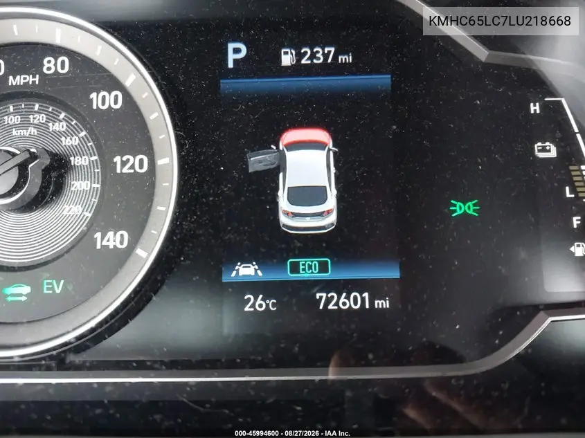 2020 HYUNDAI IONIQ VIN KMHC65LC7LU218668 — фото 20
