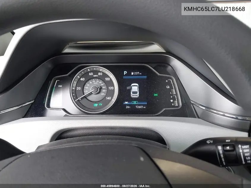 2020 HYUNDAI IONIQ VIN KMHC65LC7LU218668 — фото 7