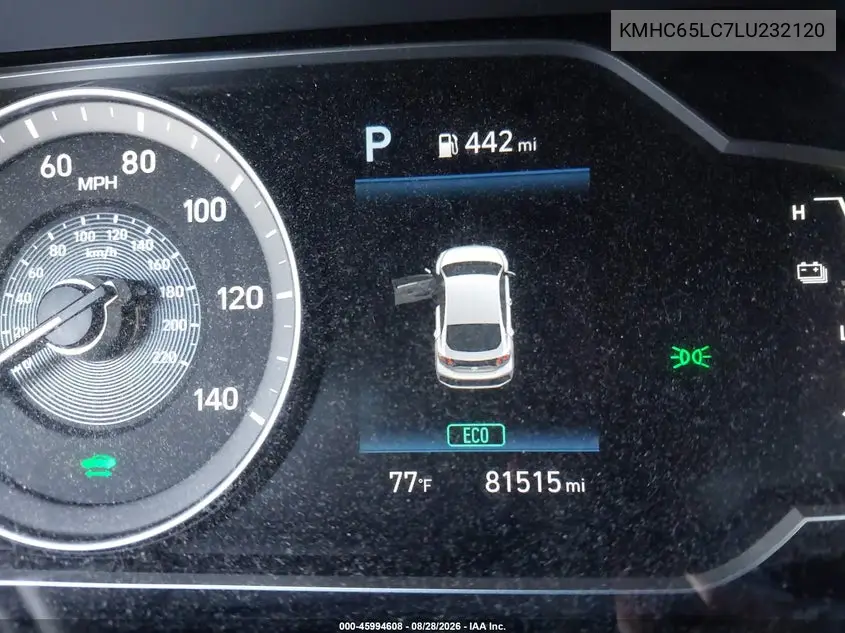 2020 HYUNDAI IONIQ VIN KMHC65LC7LU232120 — фото 20