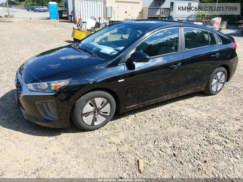 2020 HYUNDAI IONIQ VIN KMHC65LC7LU217598 — фото 2