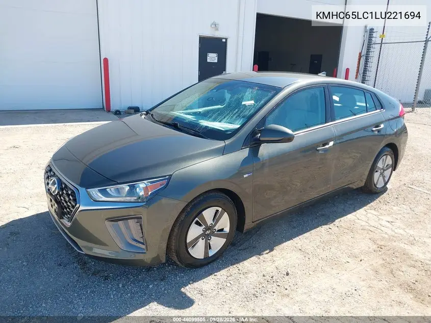2020 HYUNDAI IONIQ VIN KMHC65LC1LU221694 — фото 2