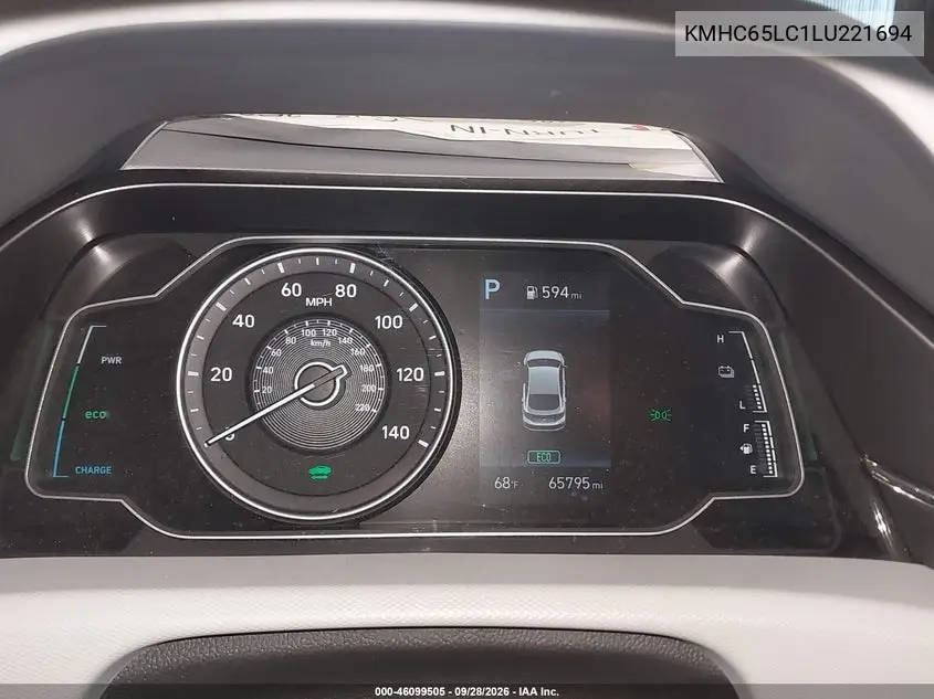 2020 HYUNDAI IONIQ VIN KMHC65LC1LU221694 — фото 7