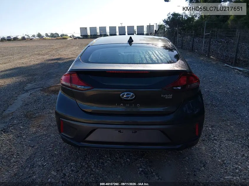 2020 HYUNDAI IONIQ VIN KMHC65LC7LU217651 — фото 20