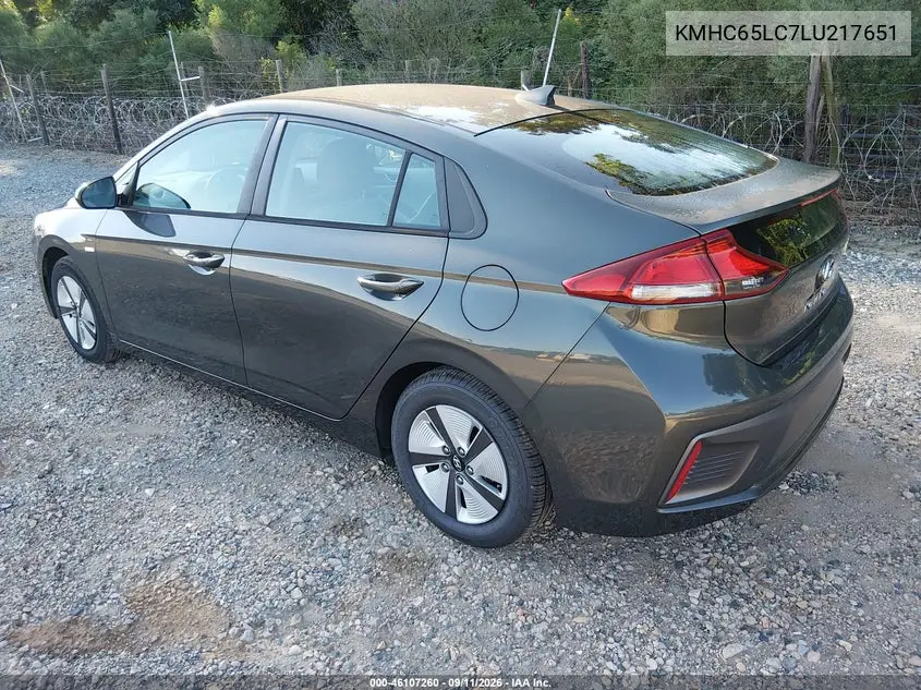 2020 HYUNDAI IONIQ VIN KMHC65LC7LU217651 — фото 3