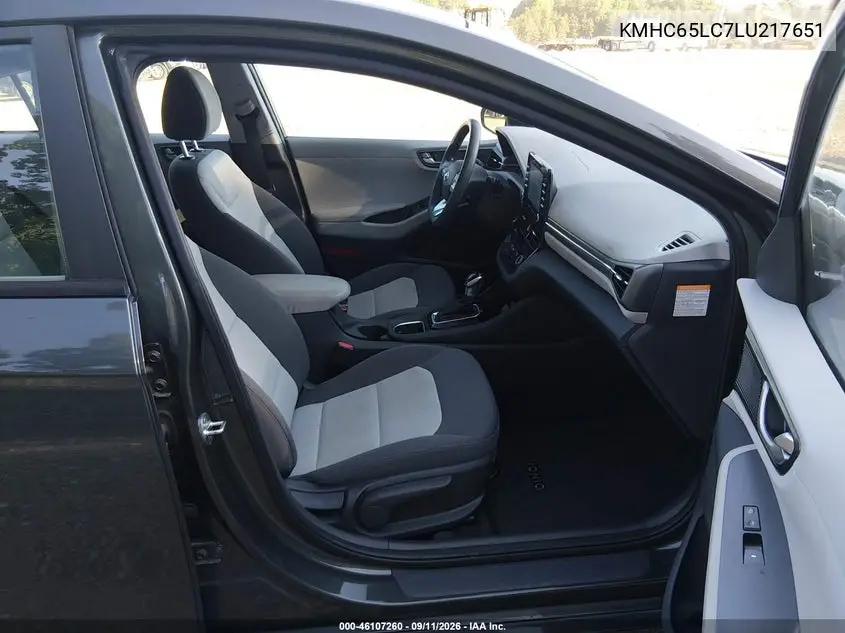 2020 HYUNDAI IONIQ VIN KMHC65LC7LU217651 — фото 5