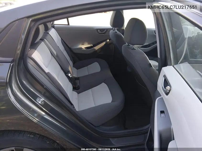 2020 HYUNDAI IONIQ VIN KMHC65LC7LU217651 — фото 8
